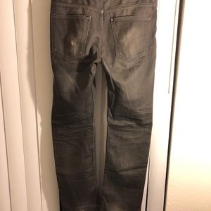 H&M Size 30 Grey Jeans w/rips Slim Leg Low Waist